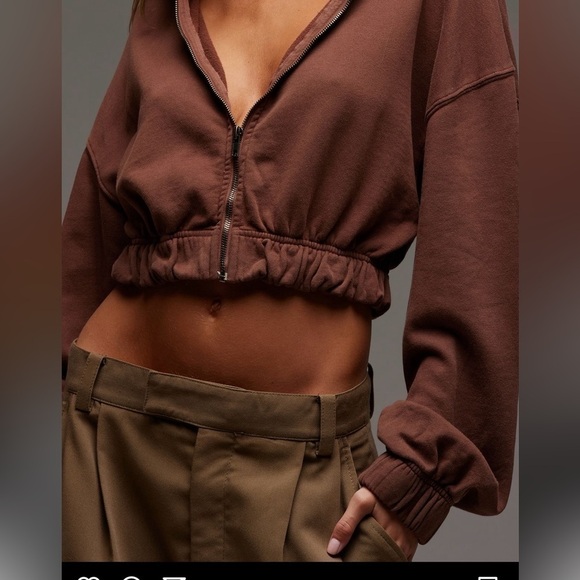 Talentless WOMENS ZIP CROP brown JACKET size Medium M - Picture 7 of 10